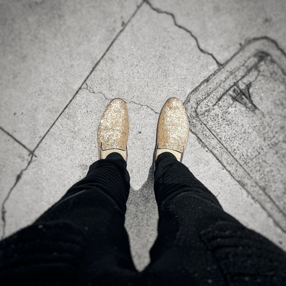 Saturated Glitter Loafers
