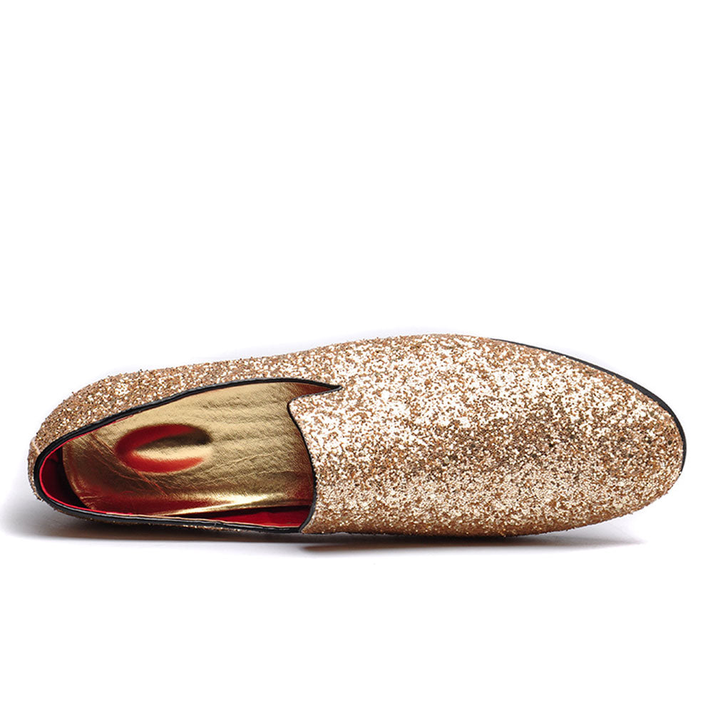 Saturated Glitter Loafers